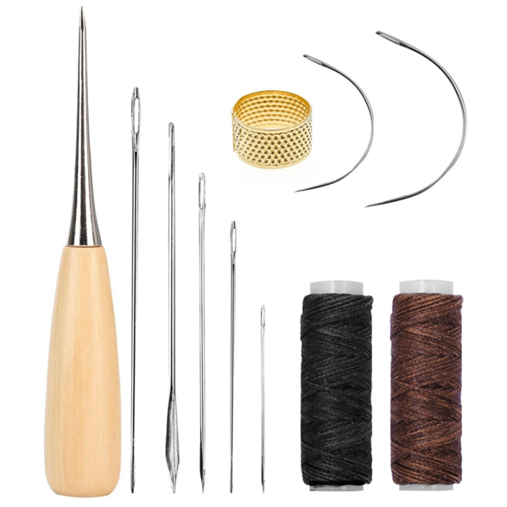 11 Pcs Leather Sewing Tool Kit for DIY Crafts Canvas Leather Repair