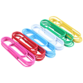 Super Paper Clips Vinyl Coated, 90 Pack 4 Inch Assorted Color Jumbo Paper Clip Holder, (10 cm).