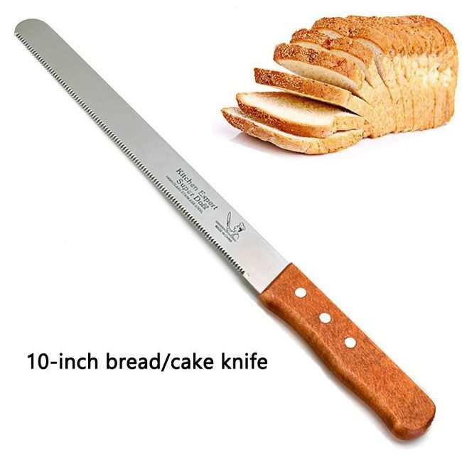 Stainless steel made Bread & Cake Cutter Knife, Handle Brown & steel color knife 14.50 inch