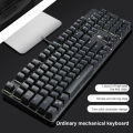 USB 104keys Mechanical Keyboard Edge Highlight Chamfer And Colorful Backlight/12 Multimedia Keys. 