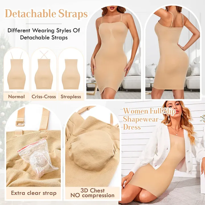 Strapless%20Shapewear%20Slip%20for%20Women%20Under%20Dress%20Full%20Slips%20Dress%20Tummy%20Control%20Camisole%20Body%20Shaper%20Seamless%20Corset%20Underwear%20-%20Image%203