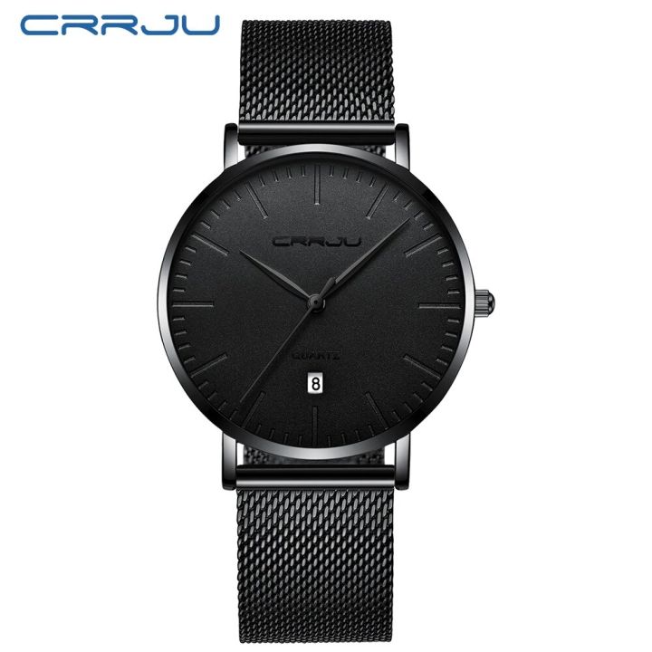 CRRJU%20Simple%20Ultra%20thin%20Quartz%20Watch%20Stainless%20Steel%20Mesh%20Strap%20Men's%20Watches%20Fashion%20Waterproof%20Clock%20Men%20Casual%20Wristwatches%20-%20Image%202