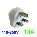 3 Pin Plug 13 Amp/ Three pin Plug With Fuse/ FLAT Shape/ GreenR ৩ পিন প্লাগ.