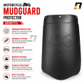 Universal Motorcycle Rear Mudguard Extender (Support All Bike) for Splash Guard Rear Fender Extension Mud Flap with Bolts and Nuts Black.
