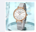 9081 Elegant Stainless Steel Analog Watch for Women – Stunning Silver Blue Design. 