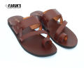 Casual Leather Sandal For Men - Brown.