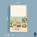 Cute Korean Creative Cartoon Sticky Note Message Office Students With Tearable Memo Pad Stationery Back To School Supplies Label  Vacation Girl. 