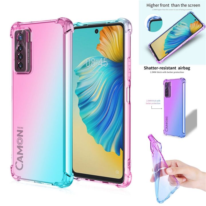 xprmy%20for%20Tecno%20Camon%2017%20(6.6%20)%20Multicolor%20Silicone%20TPU%20Casing%20Soft%20Buffer%20Thin%20Anti%20fall%20Corners%20solid%20color%20Phone%20Cover%20-%20Image%202
