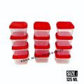 Square Shape Plastic Small Size box 125 Ml - Plastic Mini Box - 12 Piece Set.