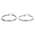 Glossy you make me complete couple bracelet men and women long-distance relationship commemorative gift flat can be engraved custom bracelet. 