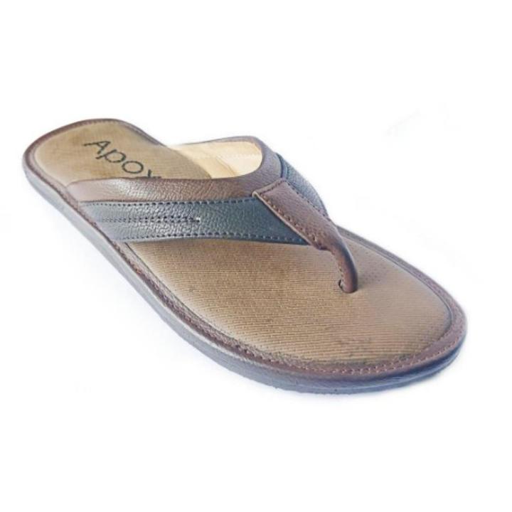 Fashionable Leather Sandal for Men (Chocolate)