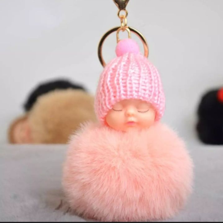 Doll%20Shape%20Sleeping%20woll%20doll%20Key%20Ring%20-%20Image%203