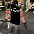 Cotton Sleeveless Hoodie for Men - Black. 