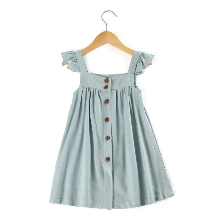 Premium%20Quality%20-%20Baby%20Girls%20Linen%20Dress%20Summer%20Solid%20Spaghetti%20Strap%20Sleeveless%20Kids%20Girls%20Clothing%20-%20Couture%20-%20High-end%20-%20Image%204