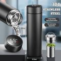 500ml Smart LED Water Bottle | Stainless Steel Vacuum Insulated Thermos Flask | Hot & Cold Smart Bottle with Temperature Display | Travel & Daily Use. 