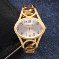 Cansnow Luxury Women's Watches Gold Stainless Steel Band Quartz Female Clock.