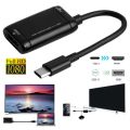 【Sell-Well】 USB-C C to Female Adapter / 1080P HD Audio Video Cable Adapter / USB 3.1 TV HDMI For MHL Android Phone.