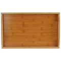 Serving Tray Bamboo - Wooden Tray with Handles - Great for Dinner Trays, Tea Tray, Bar Tray, Breakfast Tray, or Any Food Tray. 