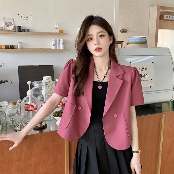 26%20French%20Graceful%20Suit%20Jacket%20Women's%20Summer%202022%20New%20Design%20Sense%20Niche%20Casual%20Short%20Suit%20Top%20Fashion%20-%20Image%205