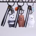 We bare bears key chains Grizzly Ice bear Panda Keychains Cartoon bear. 