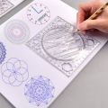 Multifunctional Circle Drawing Template, Geometric Drawing Tool, Measuring Ruler, Rotatable Angle.