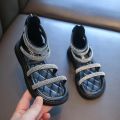 Summer Children‘s Girls Gladiator Sandals Rhinestone Crystal Princess Solf Shoes Non-slip Breathable Fashion Kids Sandals Girls. 