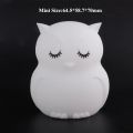 【Cathery Baby Store】Mini Owl LED Night Light 9 Colors 3 Modes Silicone Bird Night Bedroom Lamp for Children Baby Nursery Gift.