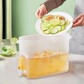 3.9L Cold Water Bottle With Faucet Lemon Bottle Drinkware Kitchen Iced Drink Fruit Tea Drink Cool Water jug For Outdoor Camping.