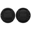 58Mm Lens Cap With Lens Cap Leash Hole Bundle For Dslr Cameras For Nikon Canon (58Mm)- 4 Pack. 