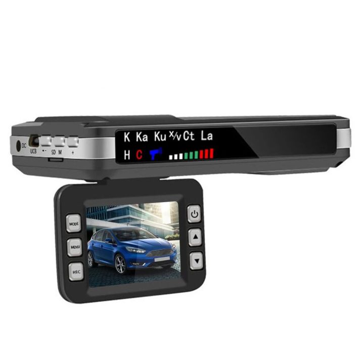 2 In 1 Car DVR Dash Camera 6 Languages Driving Recorder Video Camera Driving Radar Detector Dash Cam With Night Vision