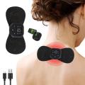 Rechargeable Neck Massager Electric EMS Cervical Vertebra Back Massage Patch Machine For Leg Arm Waist Muscle Pain Relief.
