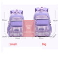 purple school bags for kids plaid book bag pink waterproof School backpacks for girls large capacity backpack with many pockets. 