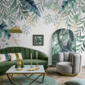 Custom Photo Wallpaper Modern 3D Green Plant Leaves Mural Living Room TV Sofa Bedroom Home Decor Wall Painting Papel De Parede. 