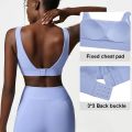 2/3 Pieces Fitness Yoga Set Women Solid Color Stretch Athletic Suit Bra Zipper Jacket High Waist Leggings Female Sportswear.