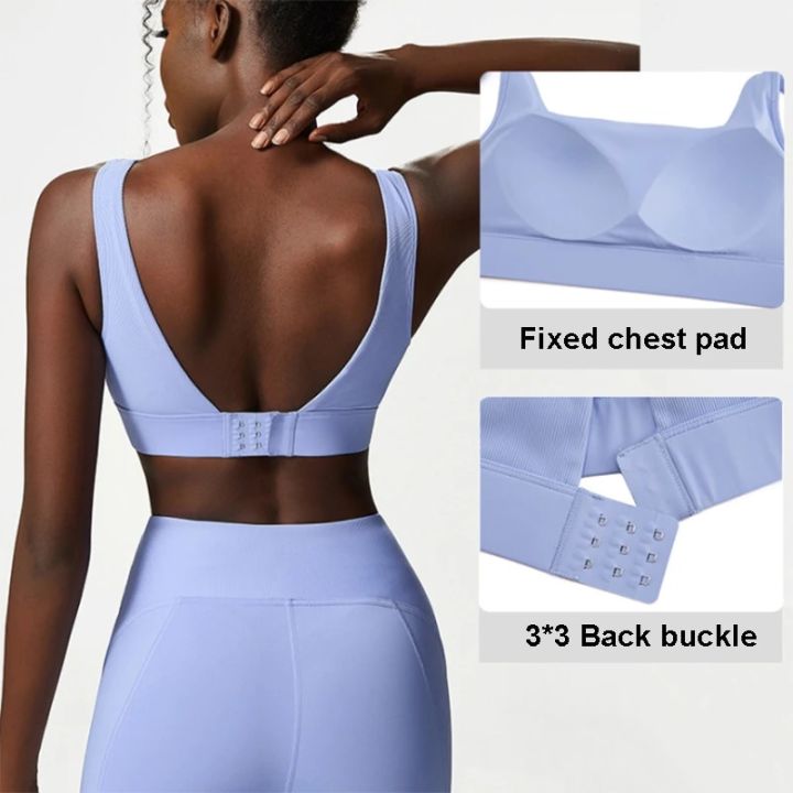2/3%20Pieces%20Fitness%20Yoga%20Set%20Women%20Solid%20Color%20Stretch%20Athletic%20Suit%20Bra%20Zipper%20Jacket%20High%20Waist%20Leggings%20Female%20Sportswear%20-%20Image%202