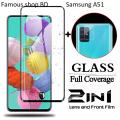 2 in1 Samsung Galaxy A51 Back( Camera Lens Screen Protector +Tempered Glass Protective Glass.