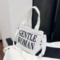 DSGAFHS gentle woman tote bag gentlewoman bag GENTLEWOMAN gentlewoman official store Thailand Gentlewoman Canvas Crossbody Bag Zipper Letter Casual Handbag Women. 
