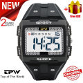 (Ready Stock) TPW Oversized Digital Men Sports Watch Big Numbers Easy to Read 5ATM Water Resistant K9004.