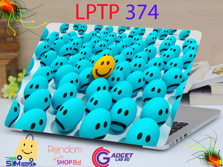 LPTP - 374 Emoji Laptop Sticker Laptop Skin Sticker & Laptop Skin for laptop Back Side Decoration