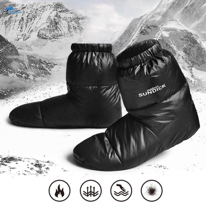 White%20Duck%20Down%20Booties%20Waterproof%20Warm%20Socks%20Slippers%20Anti-slip%20Ultralight%20Boots%20Black%2028cm%20-%20Image%206