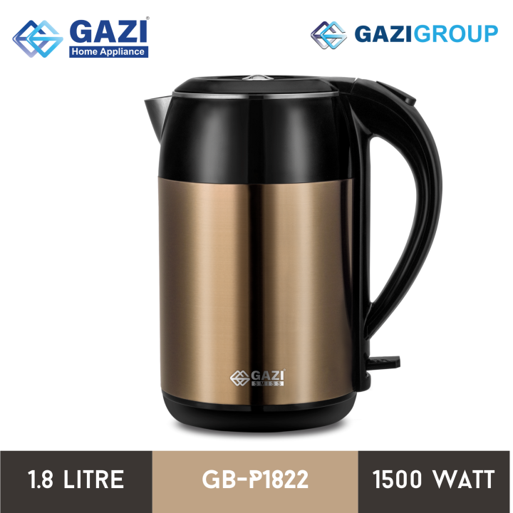 Gazi Smiss Electric Kettle 1500 W - GB-P1822-1.8 Litre