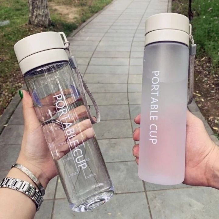 800ml/600ml Large Capacity Sports Fruit Lemon Juice Drinking Bottle Infuser Clear Portable Plastic Water Bottle