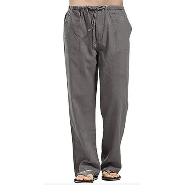 Men%20Cotton%20Linen%20Straight%20Wide%20Leg%20Pants%20Elastic%20Waists%20Loose%20Long%20Trousers%20-%20Image%209