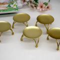 Delicate product European Style Candlestick Iron Candle Holders Retro Round Table Golden For Home Festive Ornament 1Pcs. 