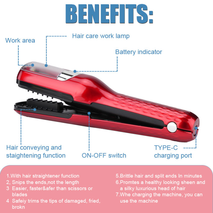 Rechargeable Cordless Split Hair Trimmer, Hair Split Ends Trimmer