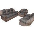 Malaysiyan Process Wood Solid Foam and Fabrics sofa S-355 Ash Color 3+2+1  Sofa Set. 