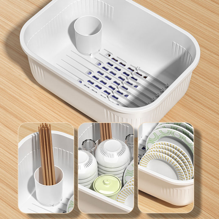 Draining%20Bowl%20Rack%20Kitchen%20Dish%20Storage%20Storage%20Rack%20Plastic%20Household%20Dustproof%20with%20Cover%20Cutlery%20Plate%20Tableware%20Storage%20Box%20-%20Image%203
