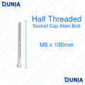 M6 Allen Bolts 12mm 16mm 20mm 25mm 30mm 40mm 50mm 60mm 70mm 75mm 100mm Fully Threaded Stainless Steel Socket Cap Screws.