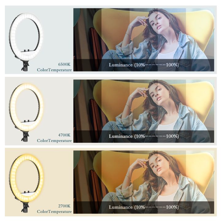 SH%2018%20Inch%20Knob%20Ring%20Light%20LED%20Selfie%20Video%20Lamp%20With%20Tripod%20Stand%20Phone%20Clip%20For%20YouTube%20Live%20Lighting%20Photo%20Photography%20Studio%20-%20Image%204