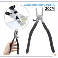 2 pcs Handle Breaking Cutting Glass Pliers Stained Glass Tools Flat End Glass Pliers Flat Glass Trimming Pliers Hand Tool. 